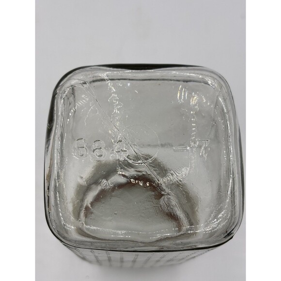 Vintage Square Qt. Jar Waffle/grid Pattern Three Sides Canning/ Coffee Jar - Picture 7 of 11